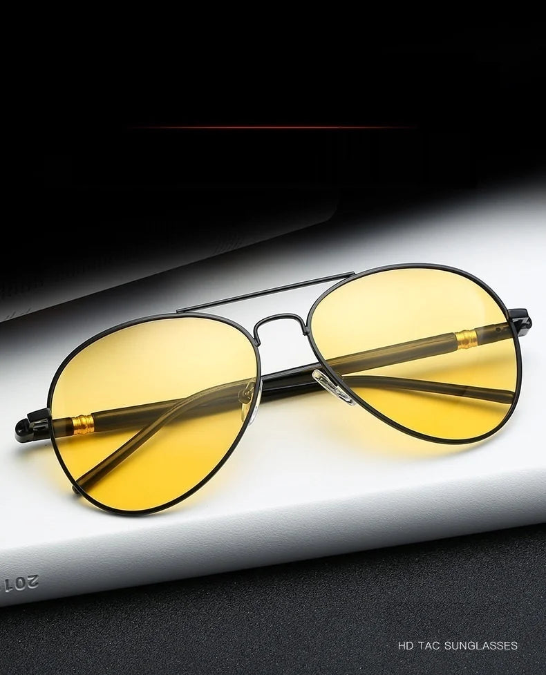 Gafas de sol polarizadas de lujo para hombres y mujeres, gafas de sol de conducción para hombres y mujeres, diseñador de marca, gafas de sol de piloto negras Vintage, UV400