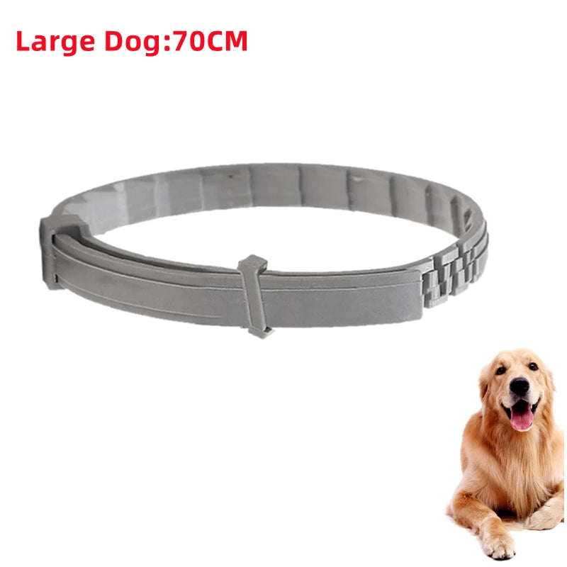 Collar antiparasitario para mascotas, accesorio retráctil de protección para pulgas y garrapatas