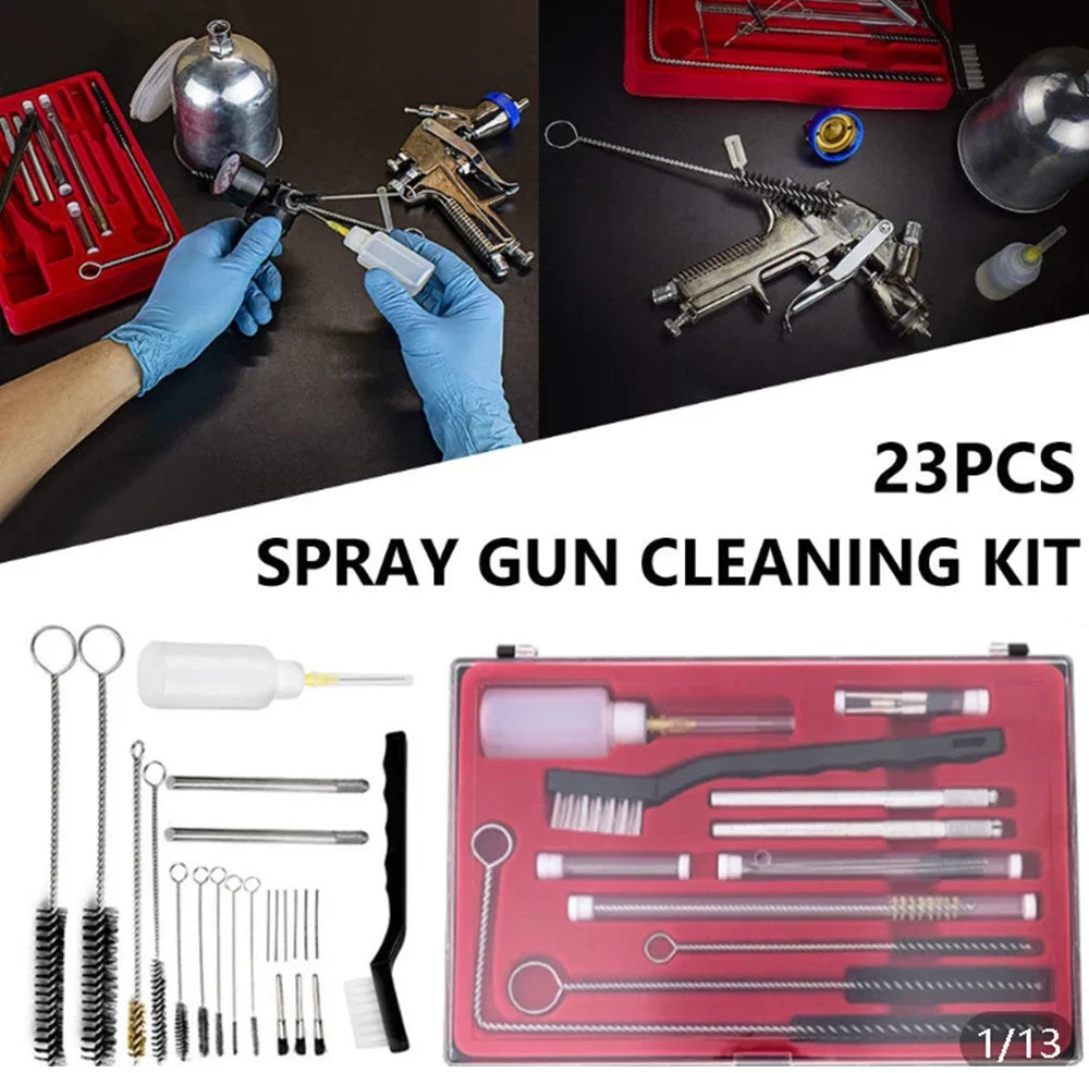 Juego de cepillos de limpieza de PISTOLA DE PULVERIZACIÓN profesional, Kit de l