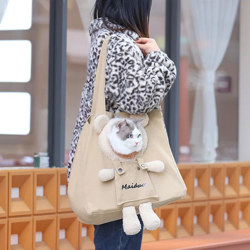 Bolso de hombro transpirable para mascotas, bolsa de viaje portátil para salir, bolso para perro y gato, mochila para gatoBolso de hombro transpirable para mascotas, bolsa de viaje portátil para salir, bolso para perro y gato, mochila para gato