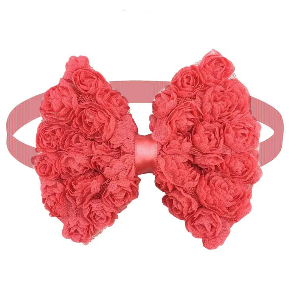 30 Pieces. Big Dog Bow for Valentine's Day Dog Grooming Product Pink Chiffon St