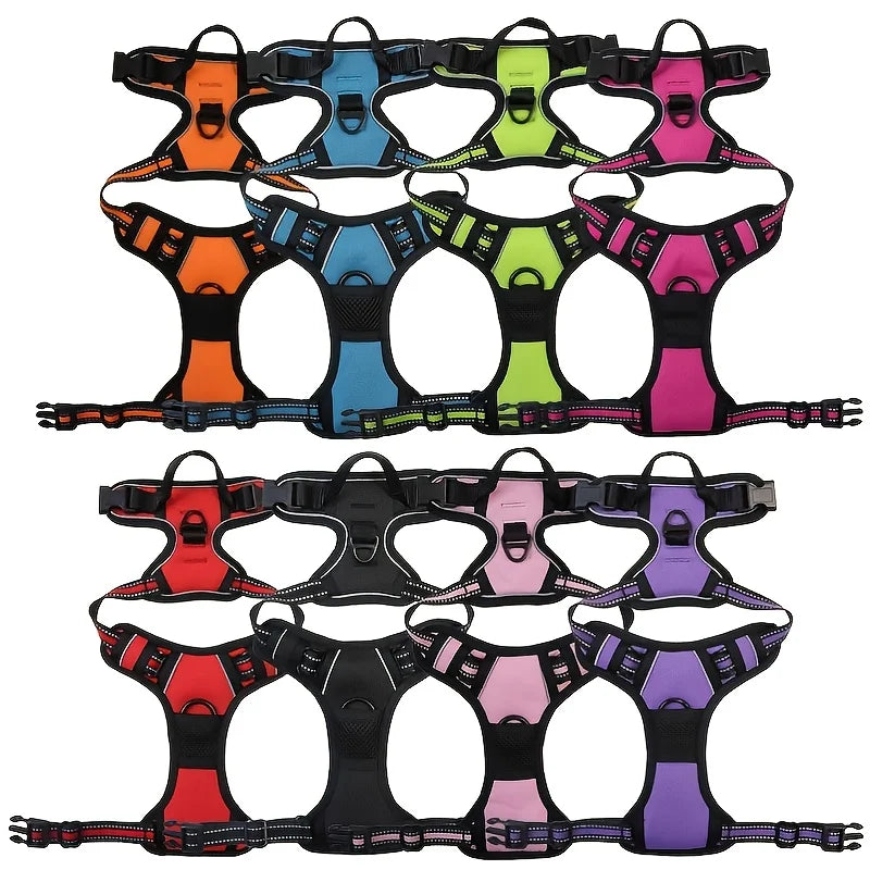Adjustable Dog Harness Vest with Night Reflective Strip for Small Dogs