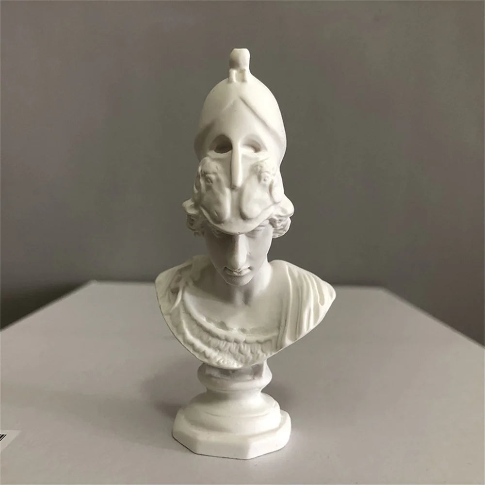 Estatua de David de resina, Mini cabeza, arte de decoración, mitología nórdica, música, figura de artista, estatua, escultura de Arte moderno europeo
