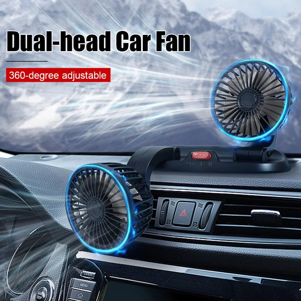 EAFC Car Cooling Fan Double Head Electric Device