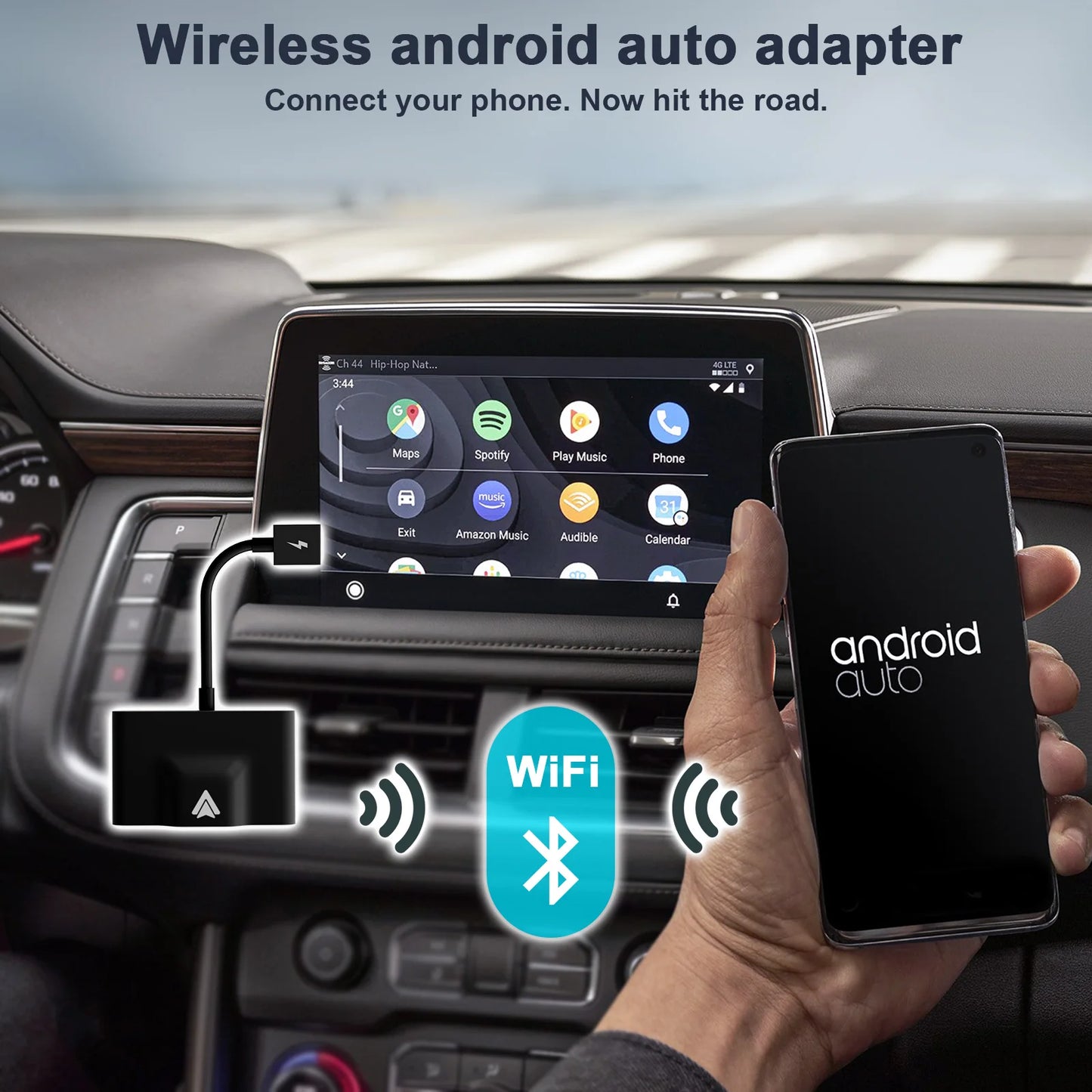 Adaptador inalámbrico para coche y teléfono Android, Dongle automático para c