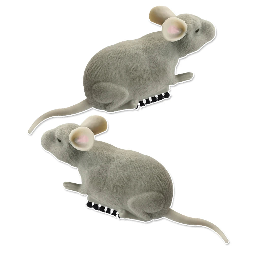 Ratón eléctrico de juguete para gatos, Robot de Escape automático, vibración, gateo, funciona con pilas, ratón de peluche, juguete de interacción para mascotas