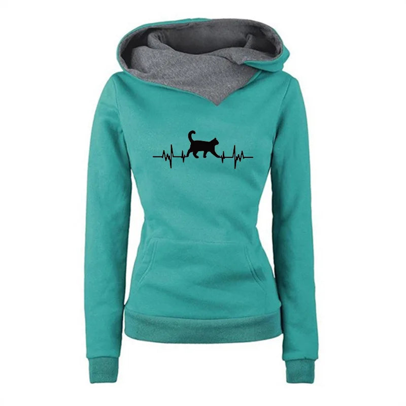 Women's Long Sleeve Pullovers Fashion Casual Sweatshirts Streetwear p