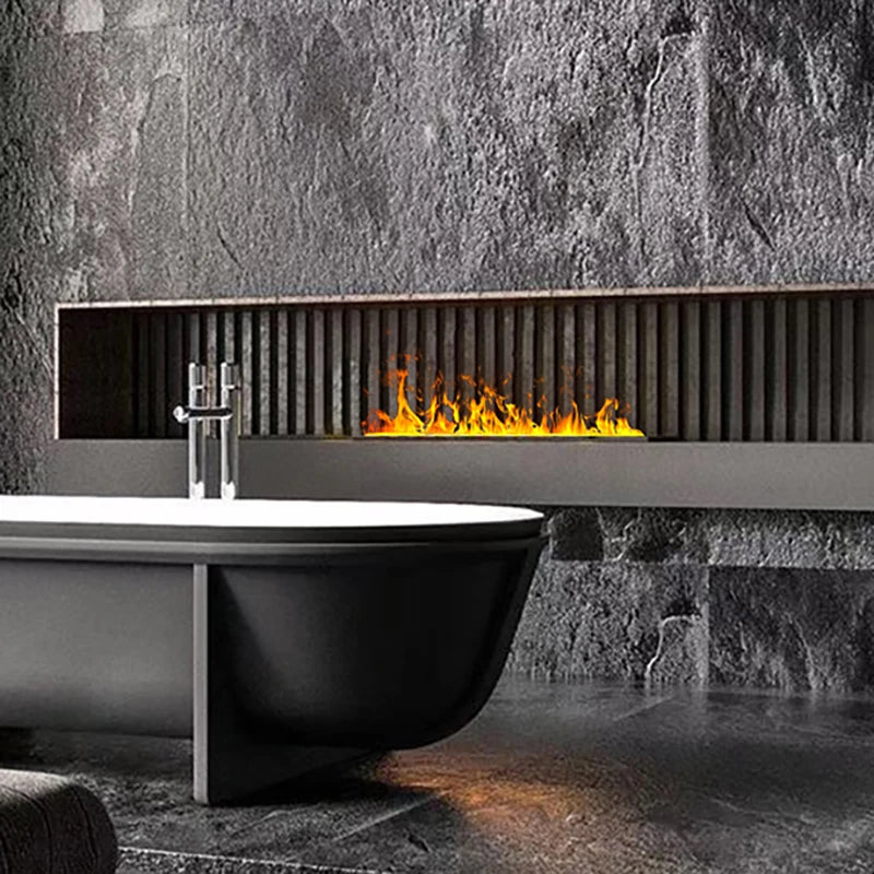 Chimenea atomizada 3D con llama de vapor colorida, niebla decorativa ecológica personalizada, chimenea eléctrica inteligente de vapor de agua para interiores