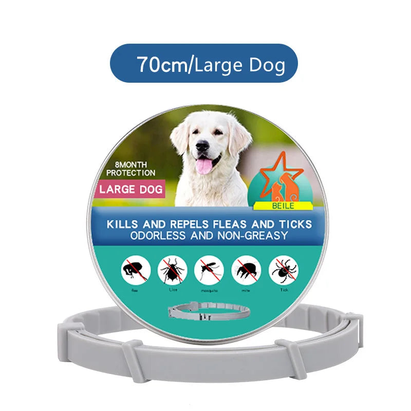 Collar antiparasitario para mascotas, accesorio retráctil de protección para pulgas y garrapatas