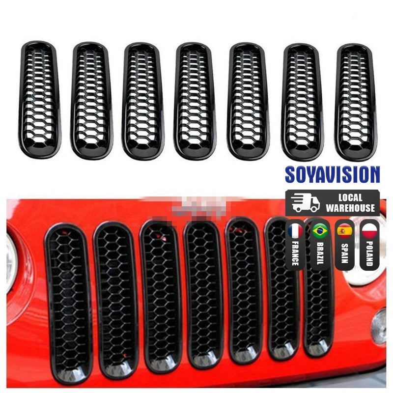Front Grille Cover for Jeep Wrangler JK Front Grille Inserts