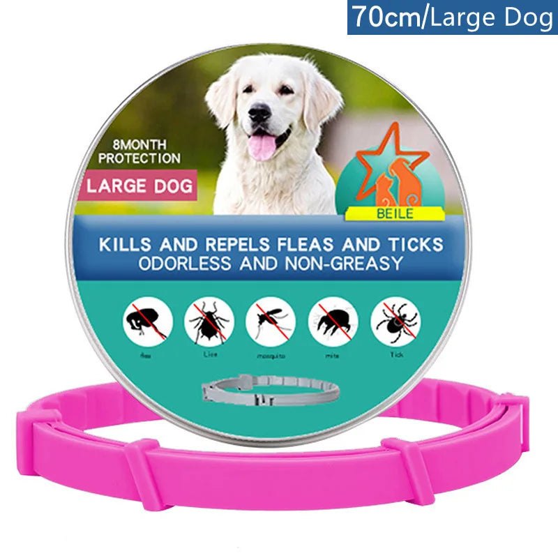 Collar antiparasitario para mascotas, accesorio retráctil de protección para pulgas y garrapatas
