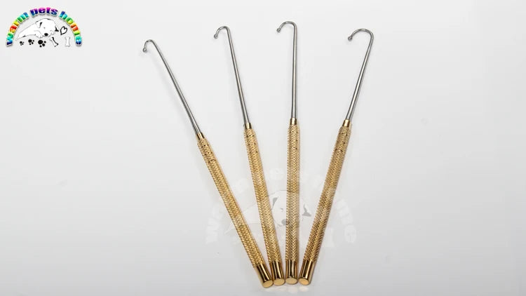 Gancho uterino para animales, perro, gato, ovario, Spay, Snook, gancho de 172mm,