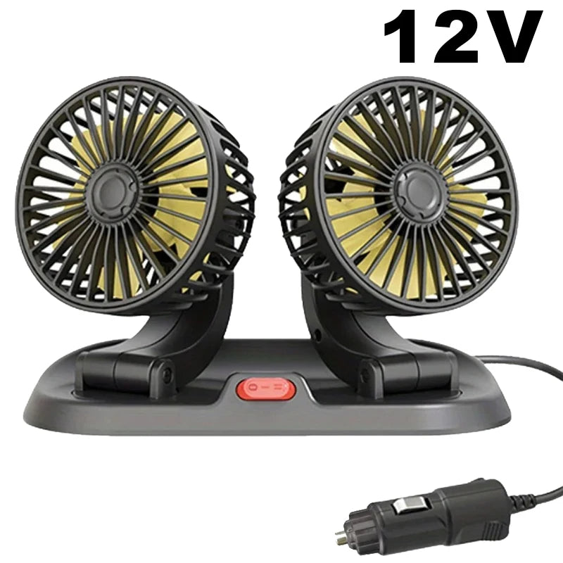 EAFC Car Cooling Fan Double Head Electric Device