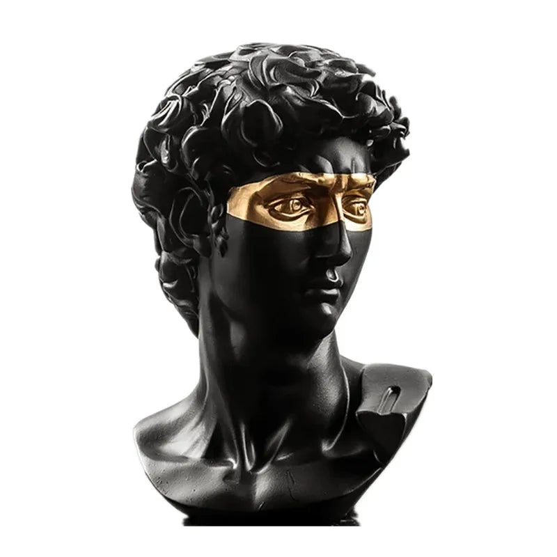 Estatuas para decoración de mesa de centro David, adornos de decoración del hogar, busto de sala de yeso, escultura artística decorativa de resina blanca, 15cm