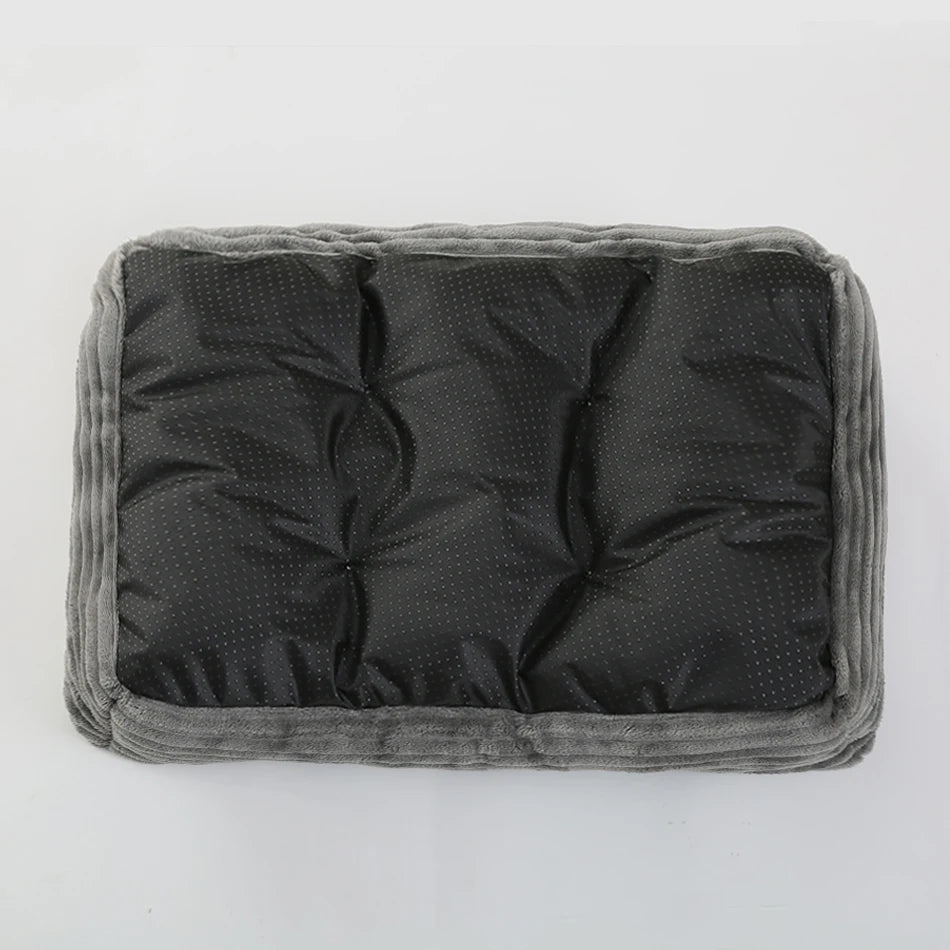Square Plush Dog Cat Bed Sofa Bed for Medium and Small Dogs