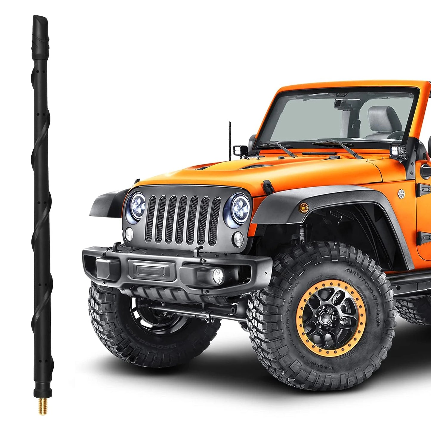 12 Inch Car Radio Spiral Rubber Antenna Replacement for Jeep