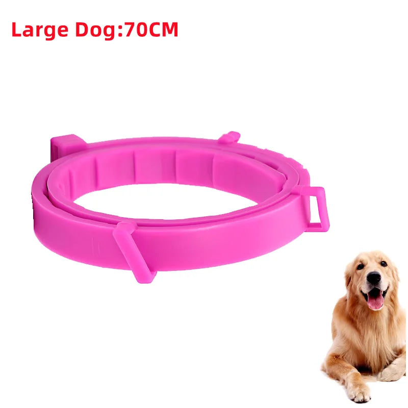 Collar antiparasitario para mascotas, accesorio retráctil de protección para pulgas y garrapatas