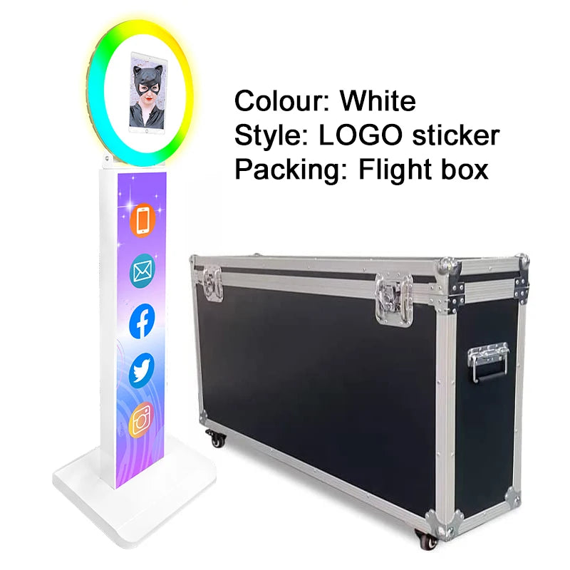 Carcasa de máquina de Selfie para fotomatón de iPad, soporte ajustable, logoti