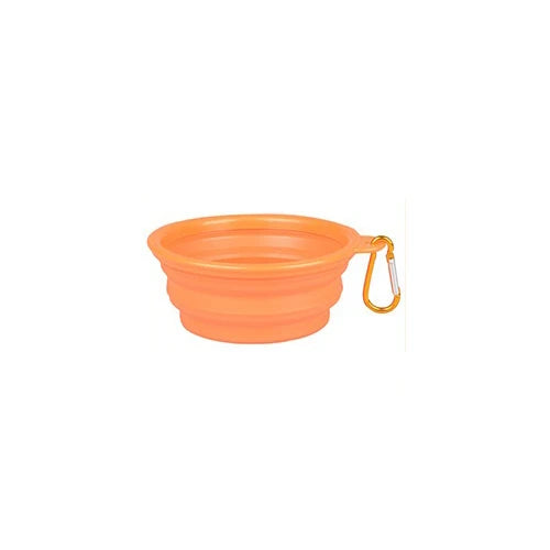 Cuenco de agua plegable de silicona para perros y gatos, cuenco para mascotas, c