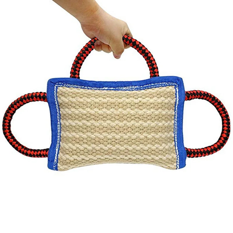 Durable Jute Dog Bite Pillow Linen Remover Toy Outdoor