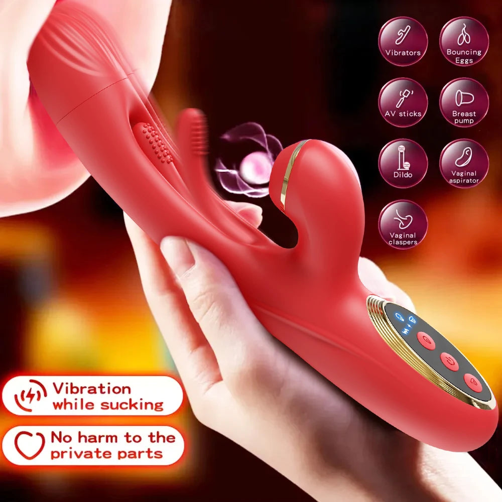 Vibrador con ventosa para mujer, potente juguete sexual, succionador de clítori