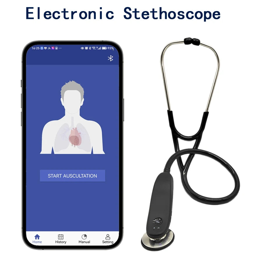 Estetoscopio médico inteligente Digital, Estetoscopio electrónico con Bluetoot