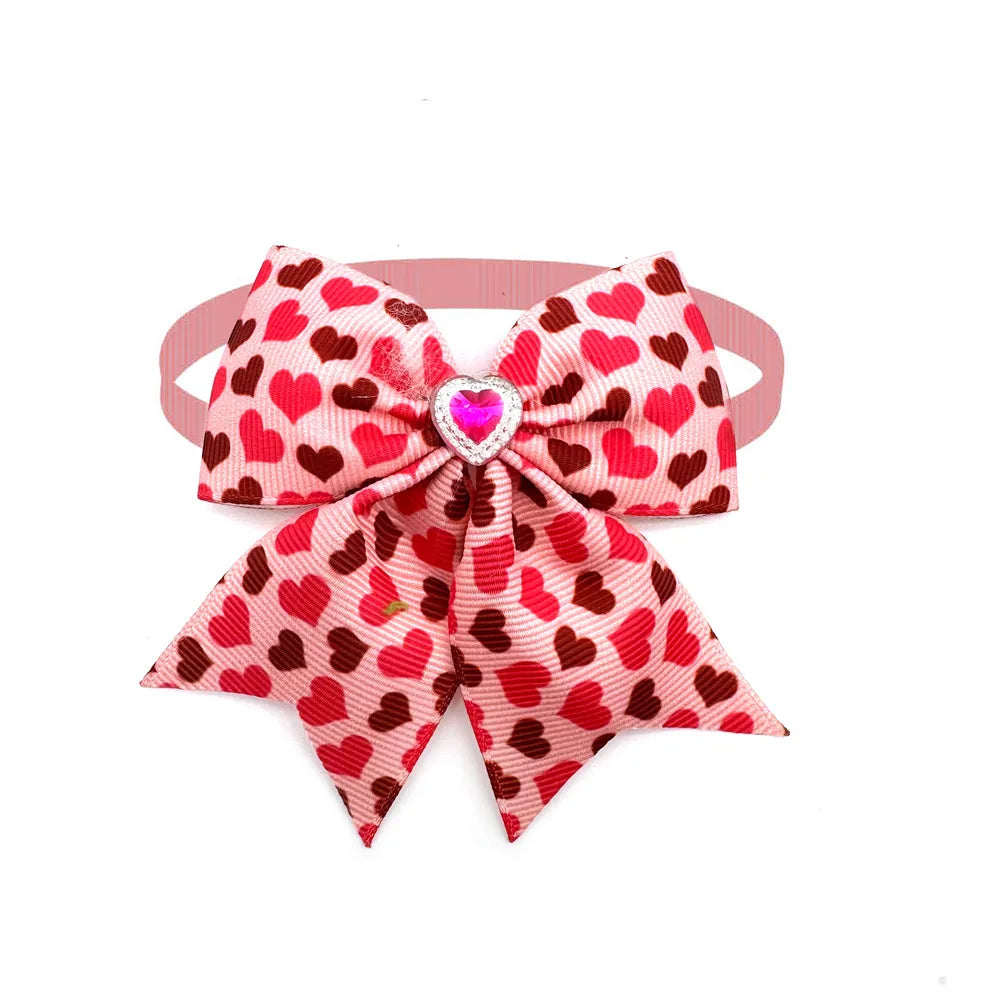 50/100 Piezas. Estilo del Día de San Valentín moño para perro pequeño producto de aseo para perros amor.