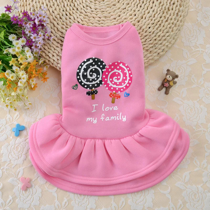 Nuevo vestido para perros princesa falda de peluche Otoño Invierno cachorro perro gato ropa para mascotas pr