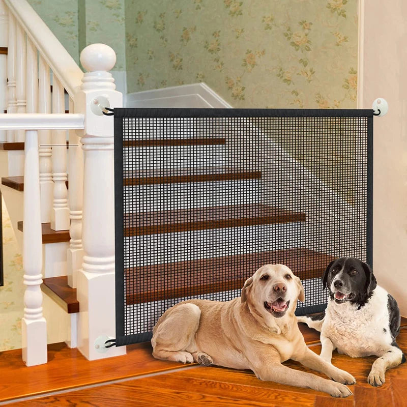 4 Pieces Hook Dog Barrier Fences, Red Insulated Pet Fences