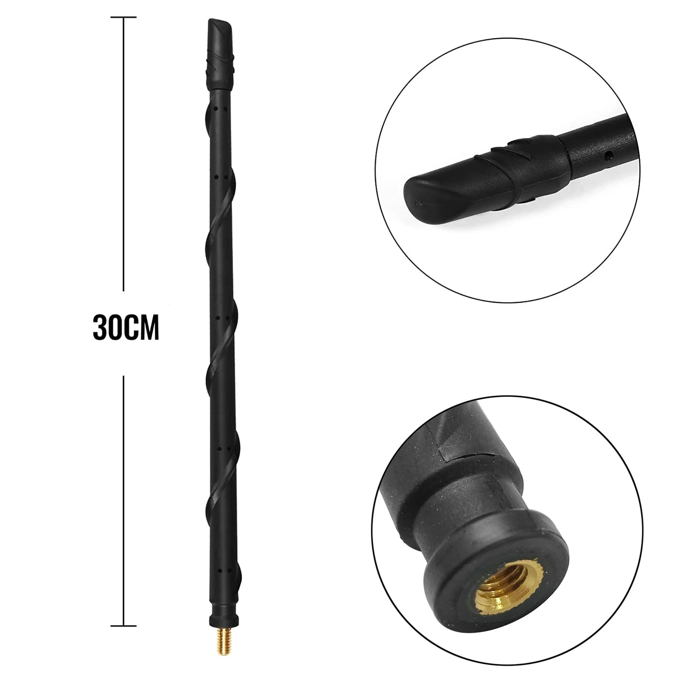 12 Inch Car Radio Spiral Rubber Antenna Replacement for Jeep