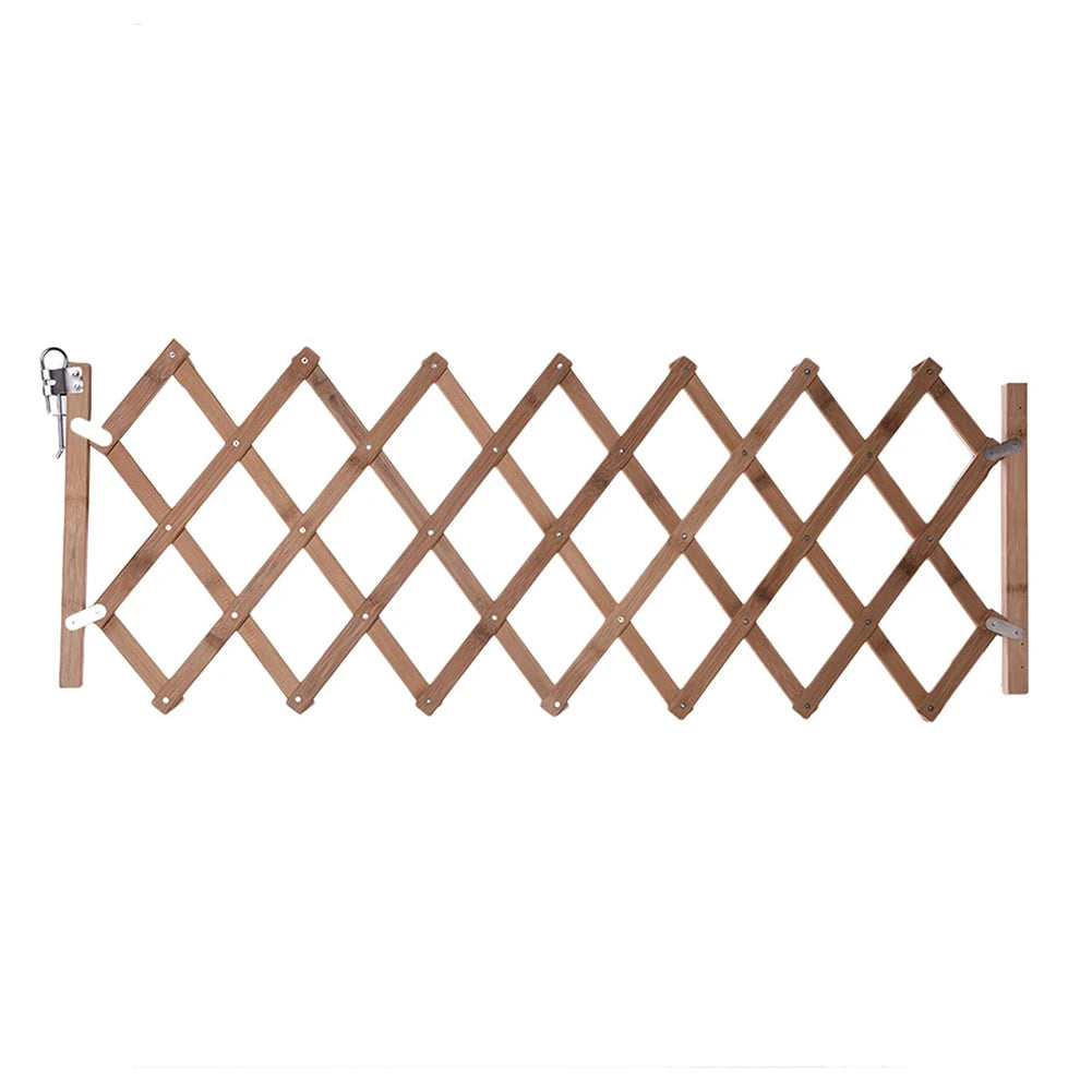 Wooden Sliding Dog Gate Extendable Retractable Safety Fence