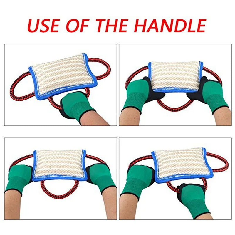 Durable Jute Dog Bite Pillow Linen Remover Toy Outdoor