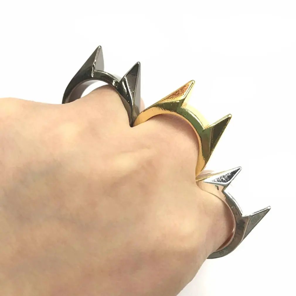 Anillos de autodefensa para hombres y mujeres, anillo de seguridad para la oreja de gato, ventana rota, suministros de supervivencia al aire libre