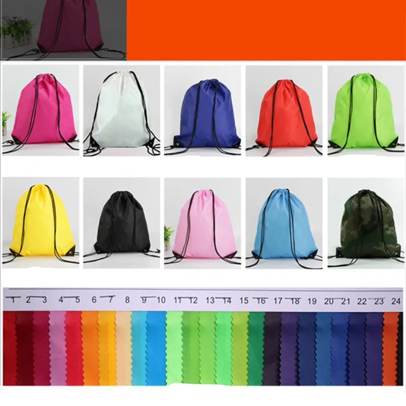 Bolsa de gimnasio impermeable con cordón, mochila de viaje al aire libre DIY, bolsas de compras, natación, baloncesto, Yoga, deportes