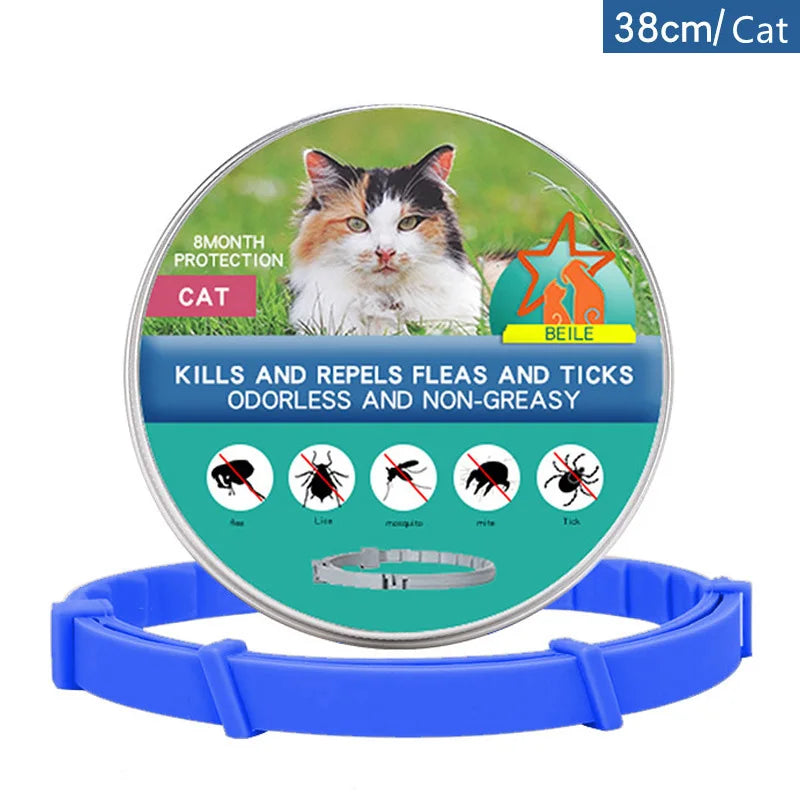 Collar antiparasitario para mascotas, accesorio retráctil de protección para pulgas y garrapatas