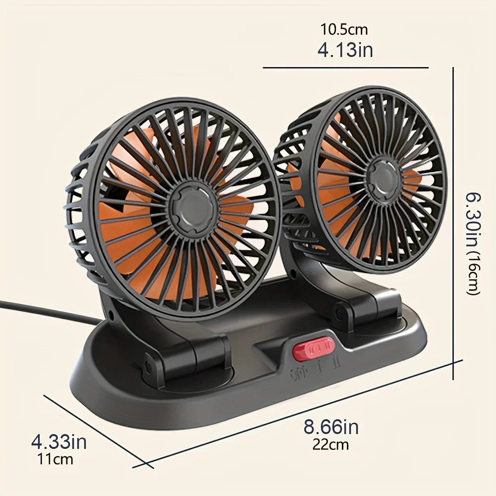 EAFC Car Cooling Fan Double Head Electric Device