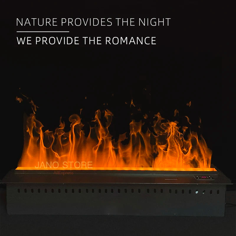 Chimenea atomizada 3D con llama de vapor colorida, niebla decorativa ecológica personalizada, chimenea eléctrica inteligente de vapor de agua para interiores
