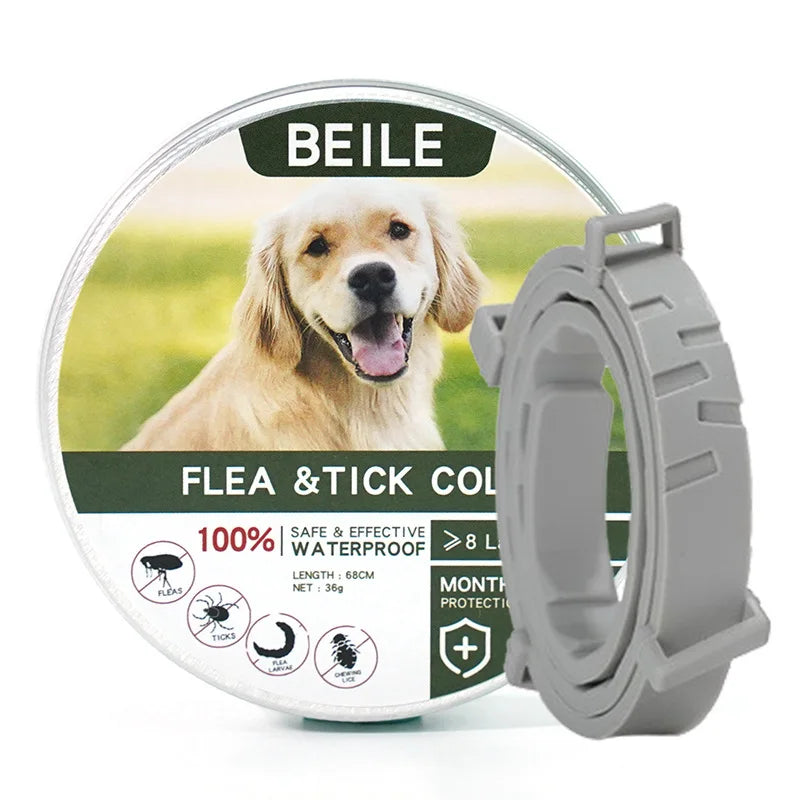 Collar antiparasitario para mascotas, accesorio retráctil de protección para pulgas y garrapatas