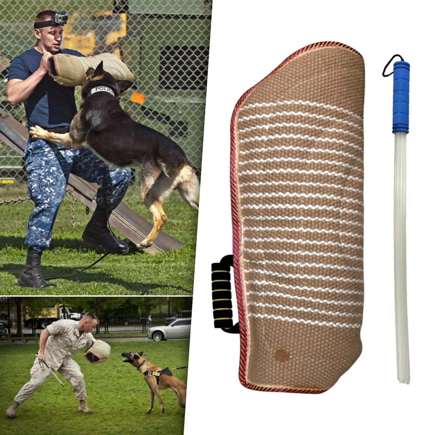 Manga protectora para morder perros, equipo de entrenamiento, palo de agitación