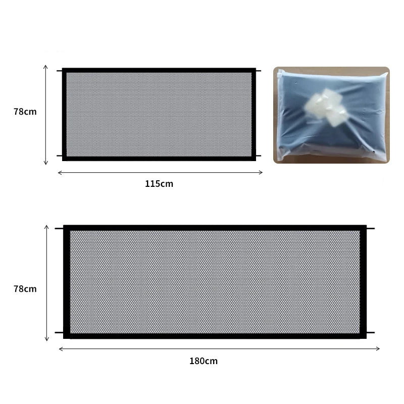 4 Pieces Hook Dog Barrier Fences, Red Insulated Pet Fences