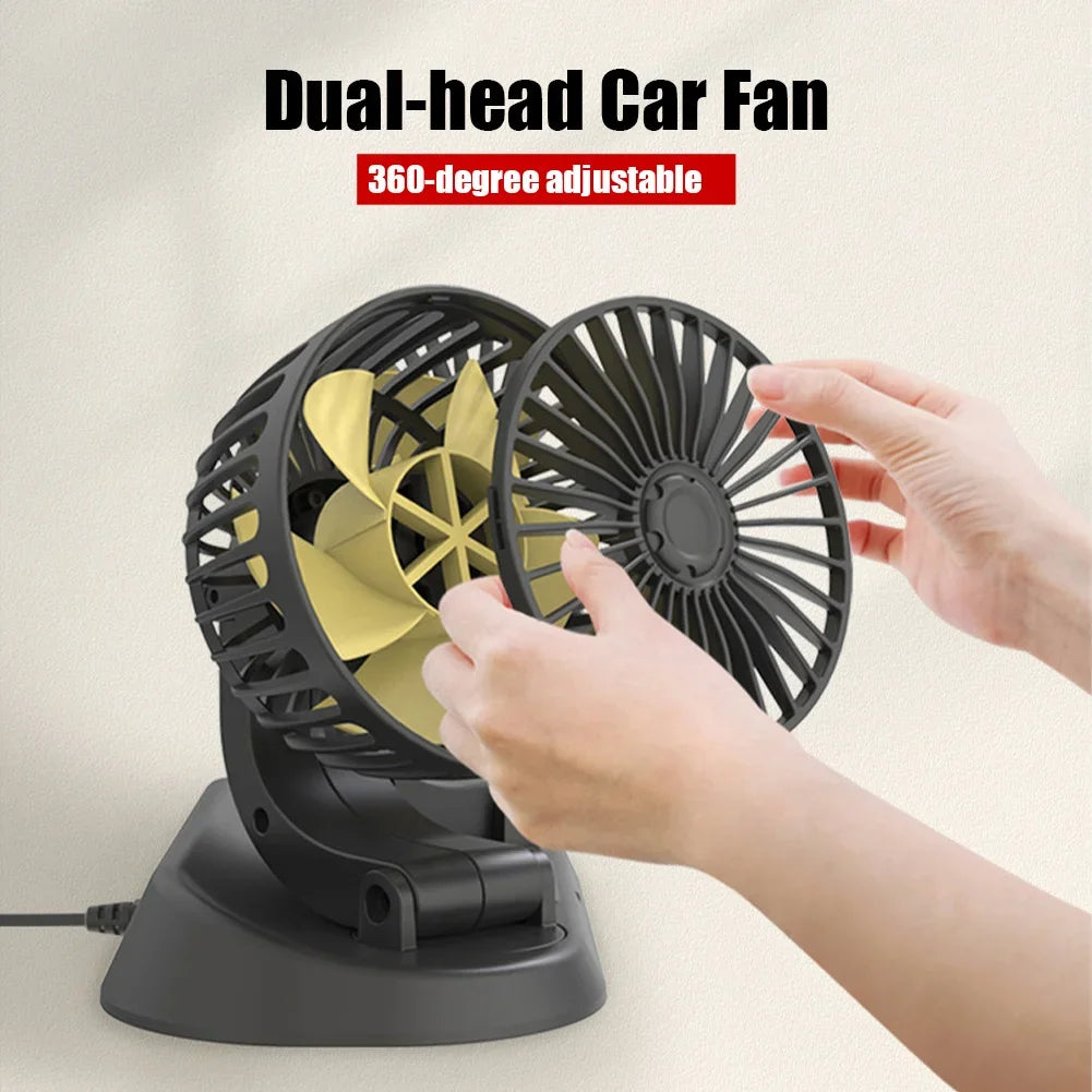 EAFC Car Cooling Fan Double Head Electric Device