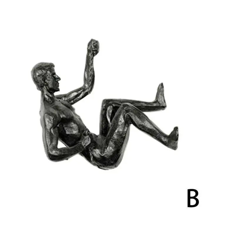 Athlete Rock Climbing Man fondo de resina decoración colgante de pared escultura estatua figuras decoración actual Retro nuevo