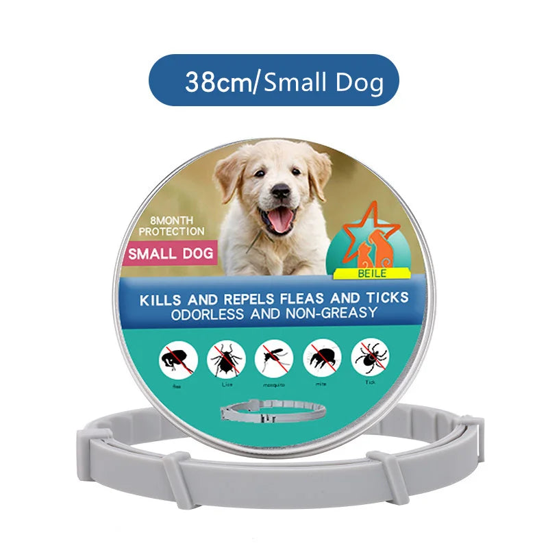 Collar antiparasitario para mascotas, accesorio retráctil de protección para pulgas y garrapatas