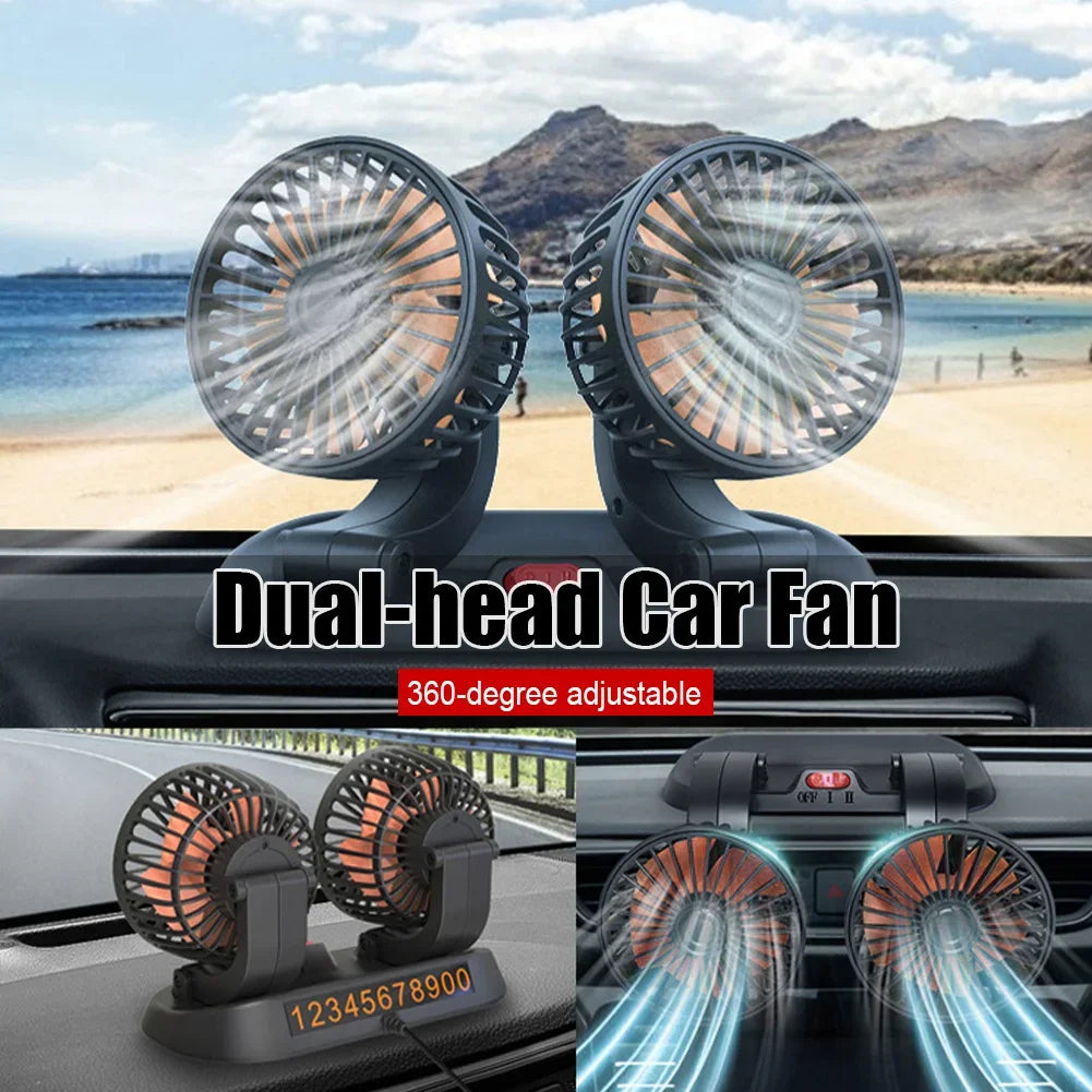 EAFC Car Cooling Fan Double Head Electric Device