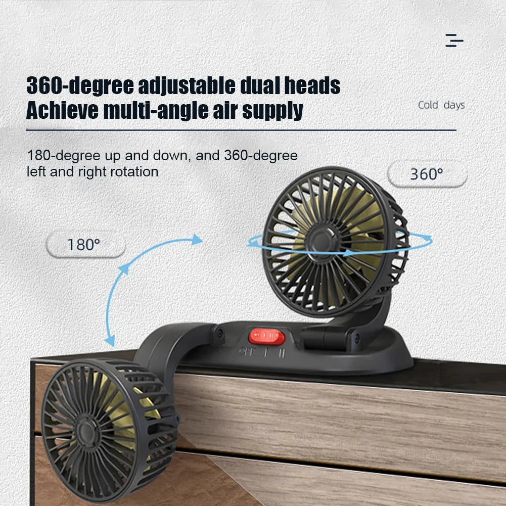 EAFC Car Cooling Fan Double Head Electric Device