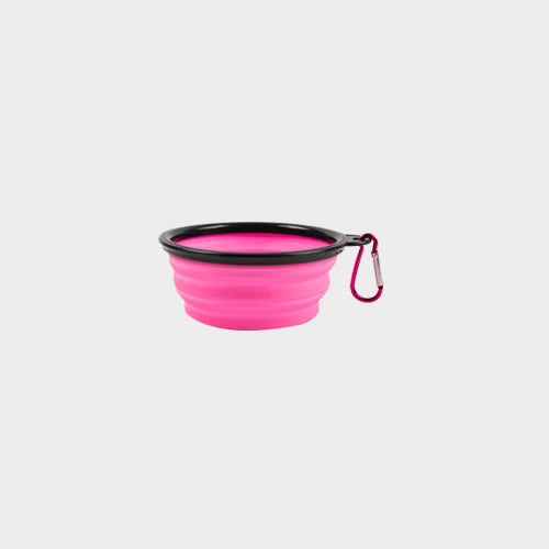 Cuenco de agua plegable de silicona para perros y gatos, cuenco para mascotas, c