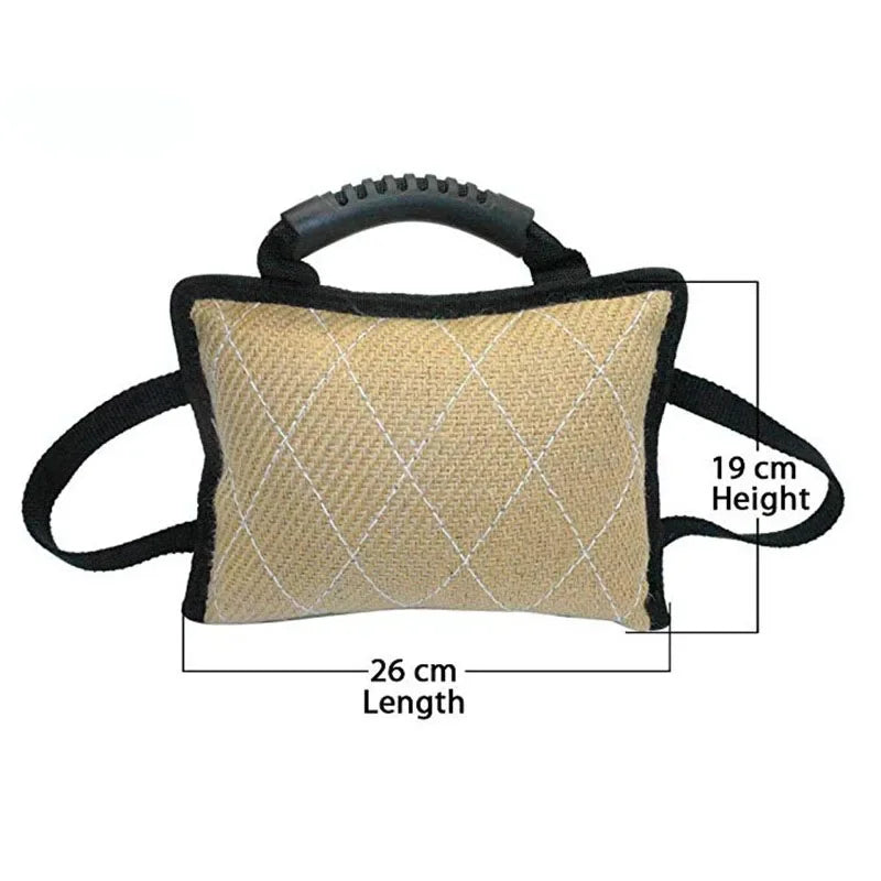 Durable Jute Dog Bite Pillow Linen Remover Toy Outdoor