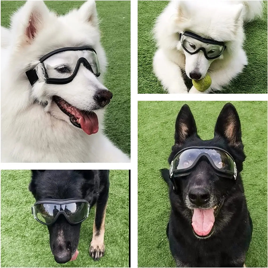 Dog Sunglasses, Adjustable Strap for Travel, Ski and Anti-Fog, Goggles