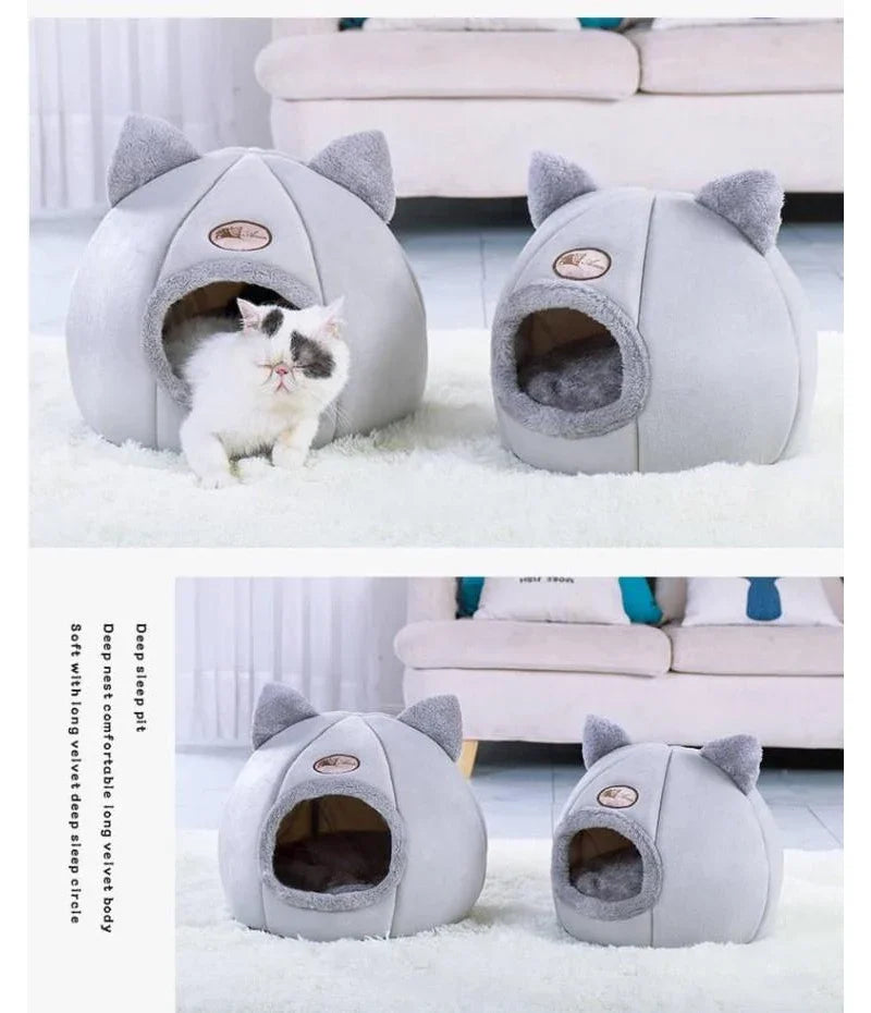 Comfortable bed for deep sleep in winter, cat mat, basket
