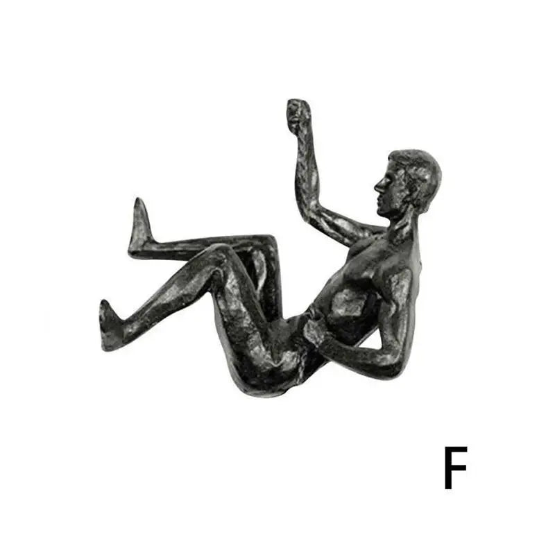 Athlete Rock Climbing Man fondo de resina decoración colgante de pared escultura estatua figuras decoración actual Retro nuevo